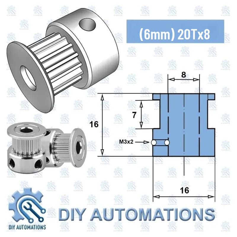 Pulley (6mm) 20T-8mm (SILVER)