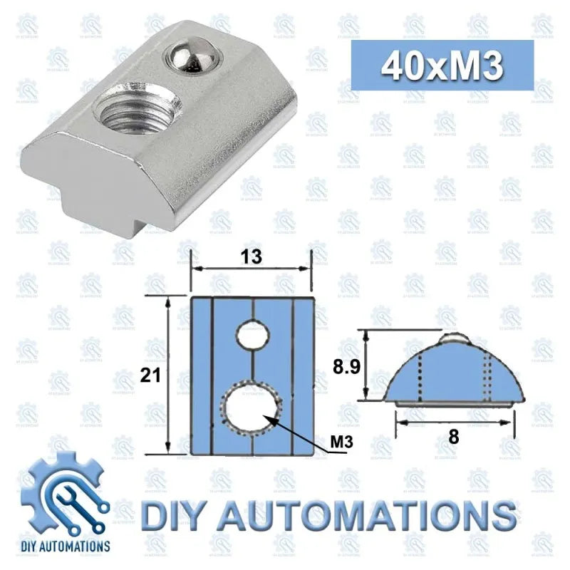 Slot Nut With Ball 40xM3