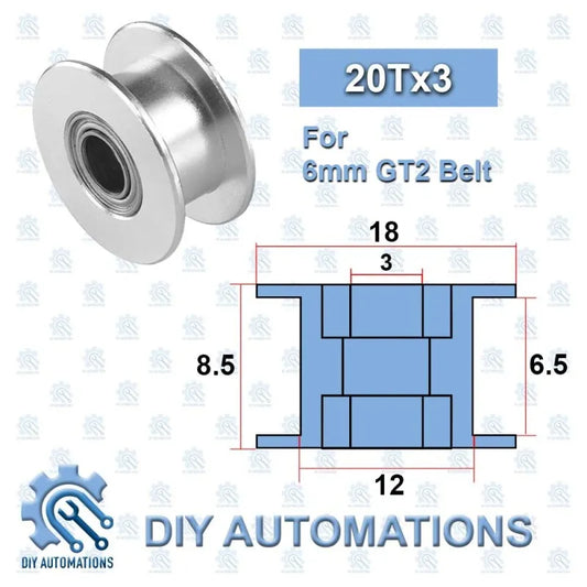 Idler Pulley (6mm) 20T-3mm (SILVER)