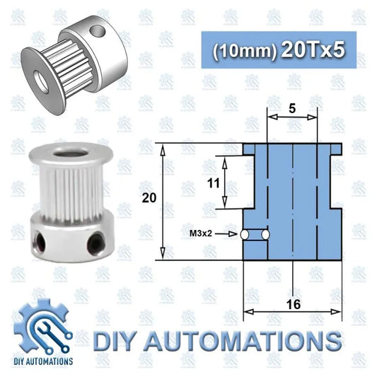 Pulley (10mm) 20T-5mm (SILVER)