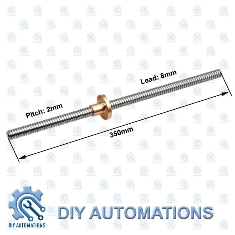 T8-8-350mm (Round Nut)