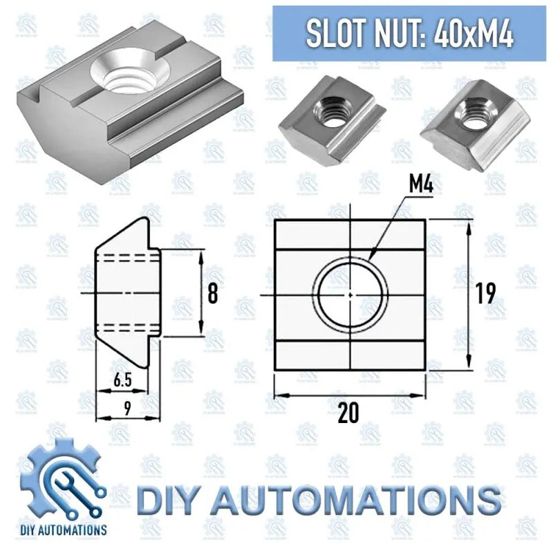 Slot Nut 40xM4
