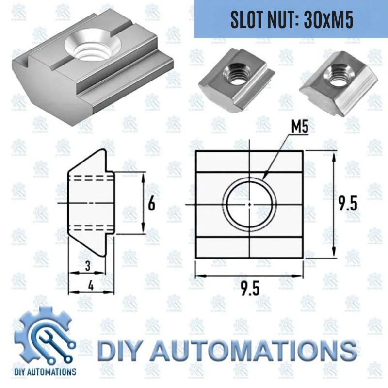 Slot Nut 30xM5
