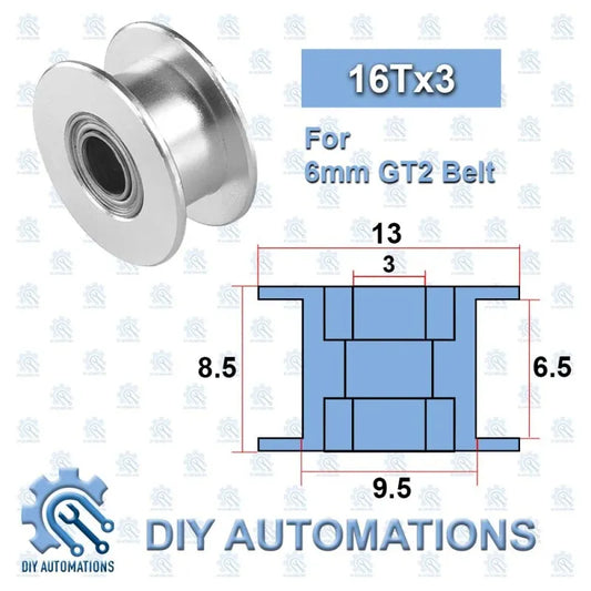 Idler Pulley (6mm) 16T-3mm (SILVER)