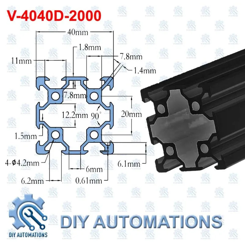 V-4040D-2000mm (BLACK)